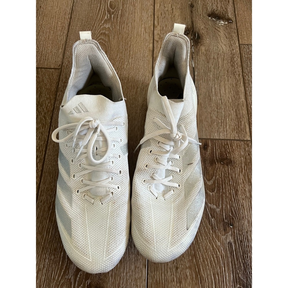 Adidas Mens Adizero Football Cleats 13 White IE3284 Low Top Lightweight Cleats